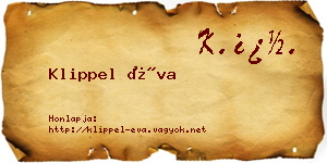 Klippel Éva névjegykártya