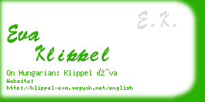 eva klippel business card